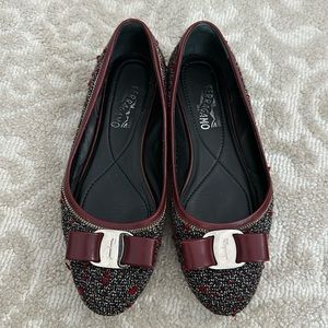 Ferragamo Tweed flats
